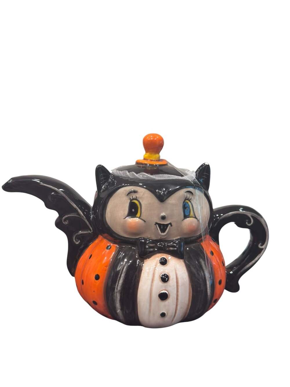 Johanna Parker Transpac Halloween Bat Teapot Ceramic Figurine New